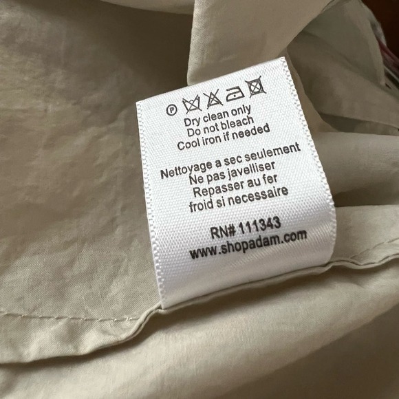 Adam Lippes Beige Tan Button Up Shirt Dress Belted Pockets  Minimalist Preppy 6 - Picture 3 of 6